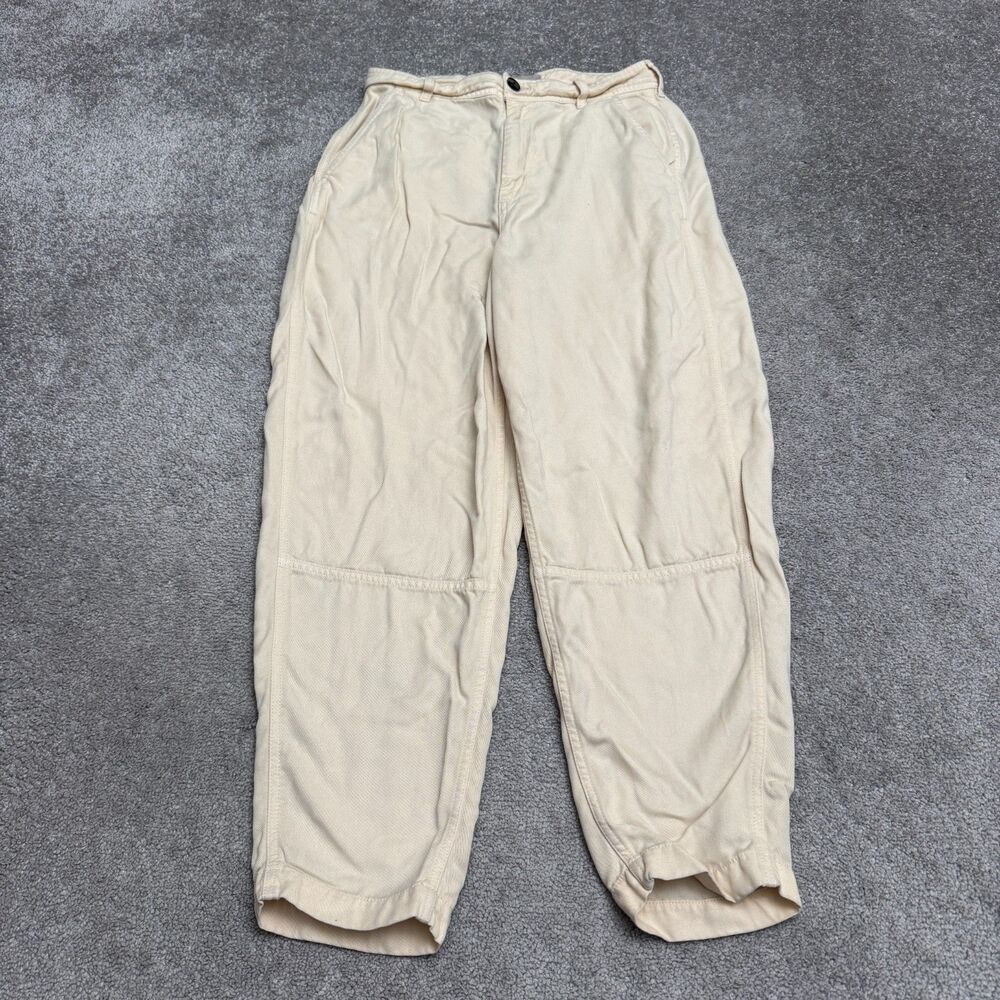Everlane Cream High-Rise Relaxed Trousers